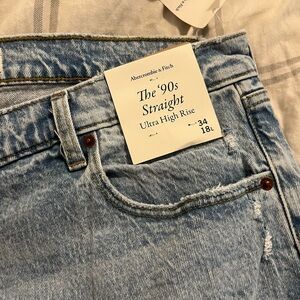 Ambercombie 90’s straight, ultra high rise